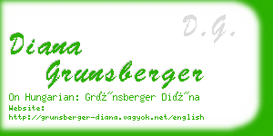 diana grunsberger business card